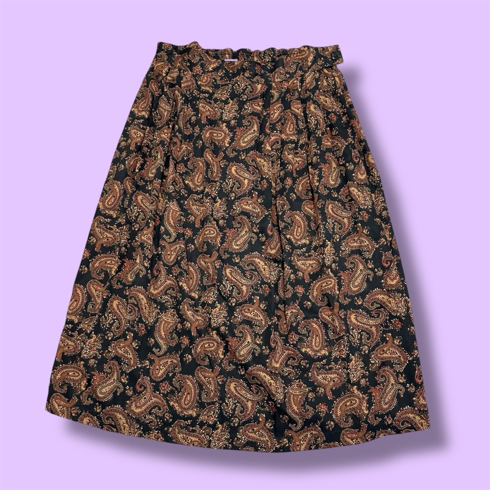 Rena Rowan Elegant Paisley A-Line Skirt